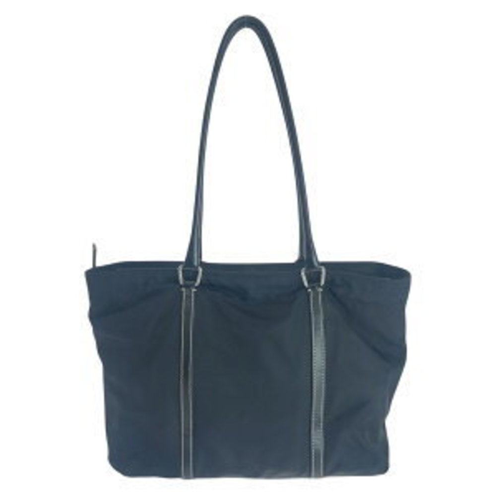 Prada Nylon Triangular Shoulder Black Tessuto Lea… - image 2